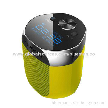 Portable Bluetooth Speaker with NFC and Clock Functions, 3W PowerNew